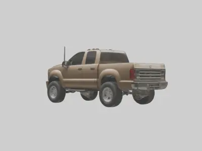 Dieselpowered Pickup Truck model 2 Low-poly 3D model