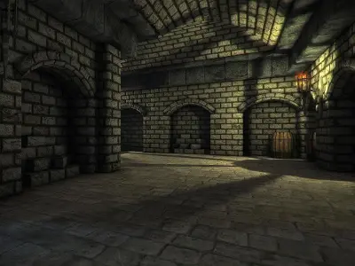 Dungeon Level Low-poly 3D model