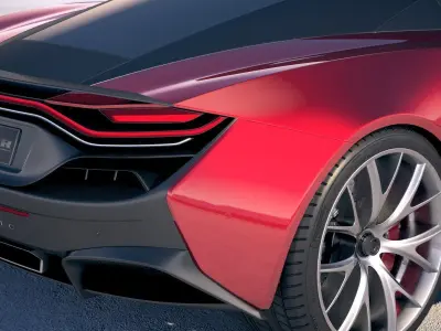 Generic Supercar v2 2018 3D model