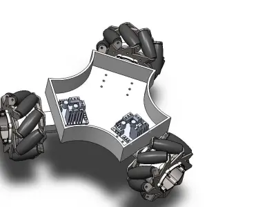 3d mecanum wheels arduino mecanum robot for  mecanum wheel robot 3D print model