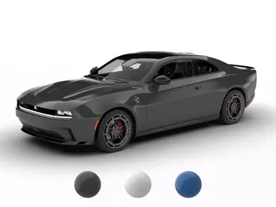 Dodge Charger Daytona Banshee 2025 HQ 3d model 3D model