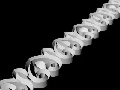 Central decor ornament for furniture 3D model 201