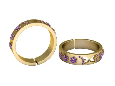 BUTTERFLY DESIGN RING 3D PRINTABLE MODEL  3D print model