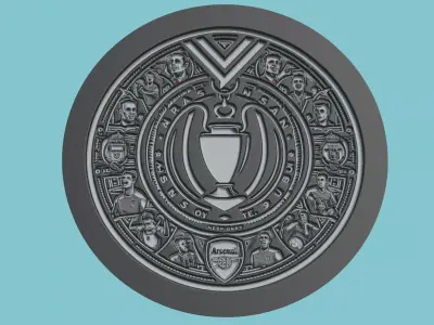 Arsenal FC Medallion Football 3D print model