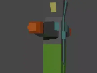 3d boxer robot  Free low-poly 3D model