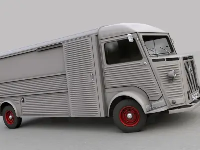 CITROEN H TYPE FOURGON RALLONGE 1964 3D model
