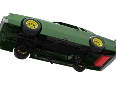 Vintage NASCAR race car Scale 1 to 25 3D print model