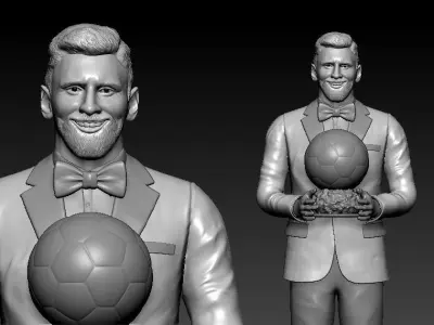 Lionel MESSI - GOLDEN BALL - 3D MODEL PRINT 3D print model