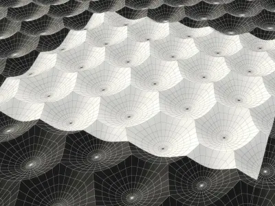 wall panel honeycomb middle 3D model