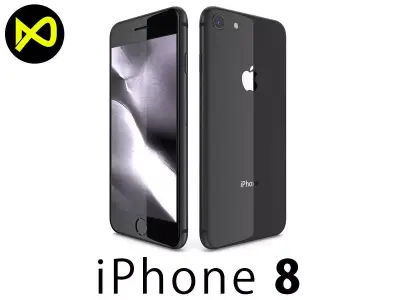 Apple iPhone 8 Space Gray 3D model