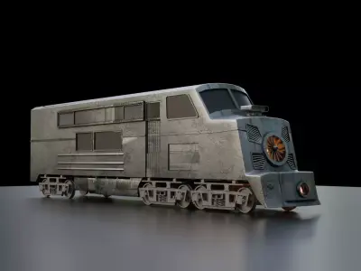 Train Turbine engine 3D model