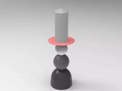 Slep Candlestick Low-poly 3D model