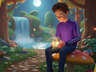 Stylized Toon Boy in Sporty Outfit  Rigged 3D Character Athletic Low-poly 3D model