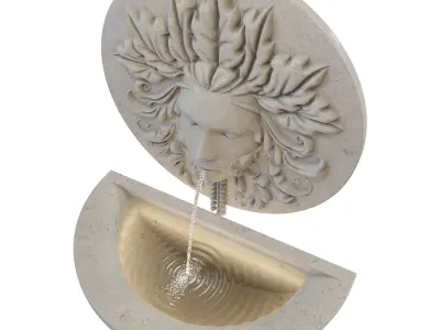 Green Woman Stone Water Feature - Fountain 3D model