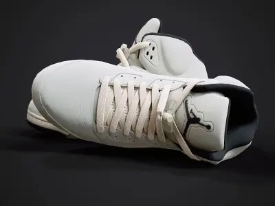 Air Jordan 5-retro sneaker 4 Low-poly 3D model