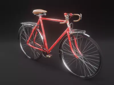 High Detail Rigged Bicycle Fully Customizable 3D model