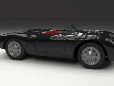 Porsche 550 Spyder black 3D model