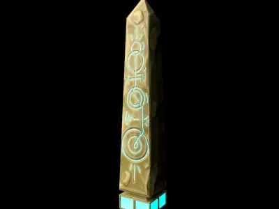 Asset Obelisc Low-poly Low-poly 3D model