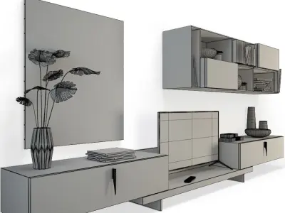 Contemporary TV Furniture 04 3D model