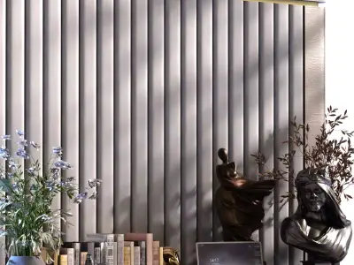 worktable set with sculpture set 771 Low-poly 3D model