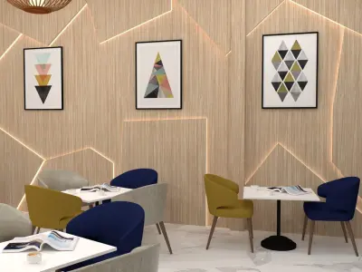 Model decor mur coffee 3D modern 3D print model