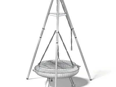 Tripod Barbecue 3D Model 3D model