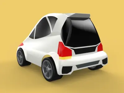 GENERAL CARTOON STYLIZED CITY CAR UNBRANDED 3D model