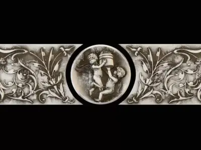 Pattern decorative wall plaque 3D print model