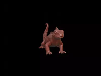 Salamander Animal Sculpture 3D print model