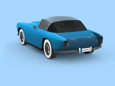 Dodge Zeder Z-250 1953 Low-poly 3D model