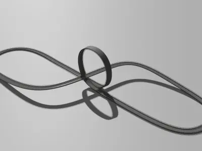 Acrobatic track Low-poly 3D model