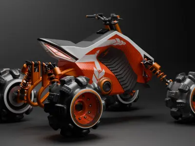 Futuristic Off-Road Quad Bike 3D model