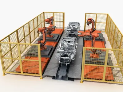Automobile Assembly Line 3D model