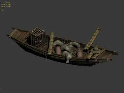Game Journey to the West - Cargo Ship 01 3D model