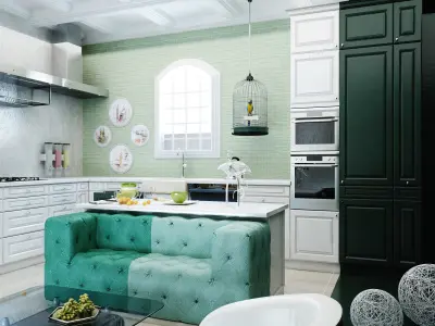 Vintage Kitchen 3D model