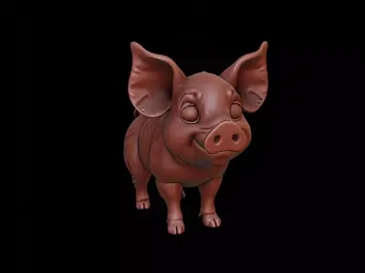 Pig Animal Sculpture 3D print model purchase