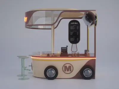 Pastry cart 3D model