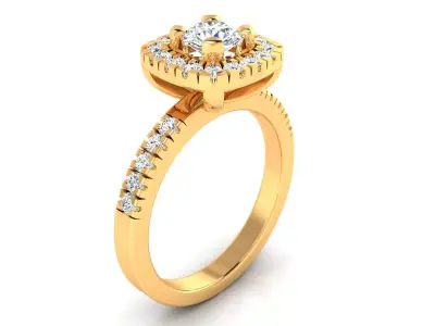 Ring M172 The luxury female ring with gems wedding 3D print model
