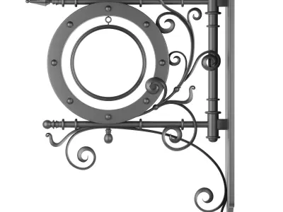 ornate wall light 01 3D model