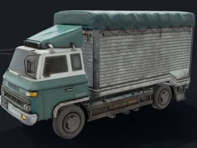Porter Truck Low-poly 3D model
