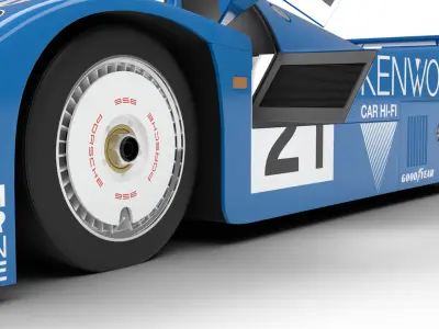 Porsche 956 Group C 1982 Kenwood Kremer Racing HQ 3d model  3D model