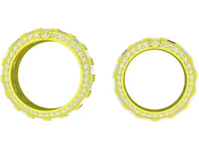 6981 Luxury Diamond Wedding Ring 3D print model