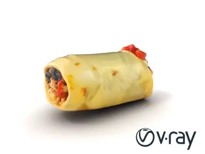 Chunky Burrito Mexican Delight model pack Low-poly 3D model