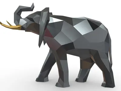 elephant figure 3D print model