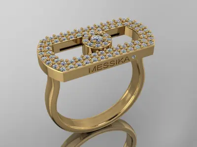 Messika Ring 3D printed model 3D print model