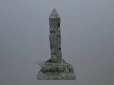pillar Low-poly 3D model get