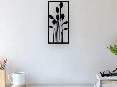 Flower Wall Art 3D print model 5