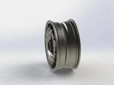 1980 model Mercedes Benz wheel rim 14 inch Low-poly 3D model