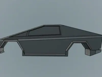 Tesla Cybertruck Basic Model Fusion 360 f3d Free 3D print model