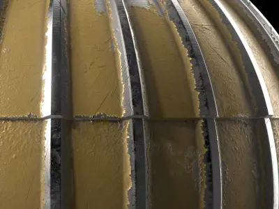 Roof Tile Materials 97- Metal Roofing By Snow - Sbsar Pbr 4k Texture